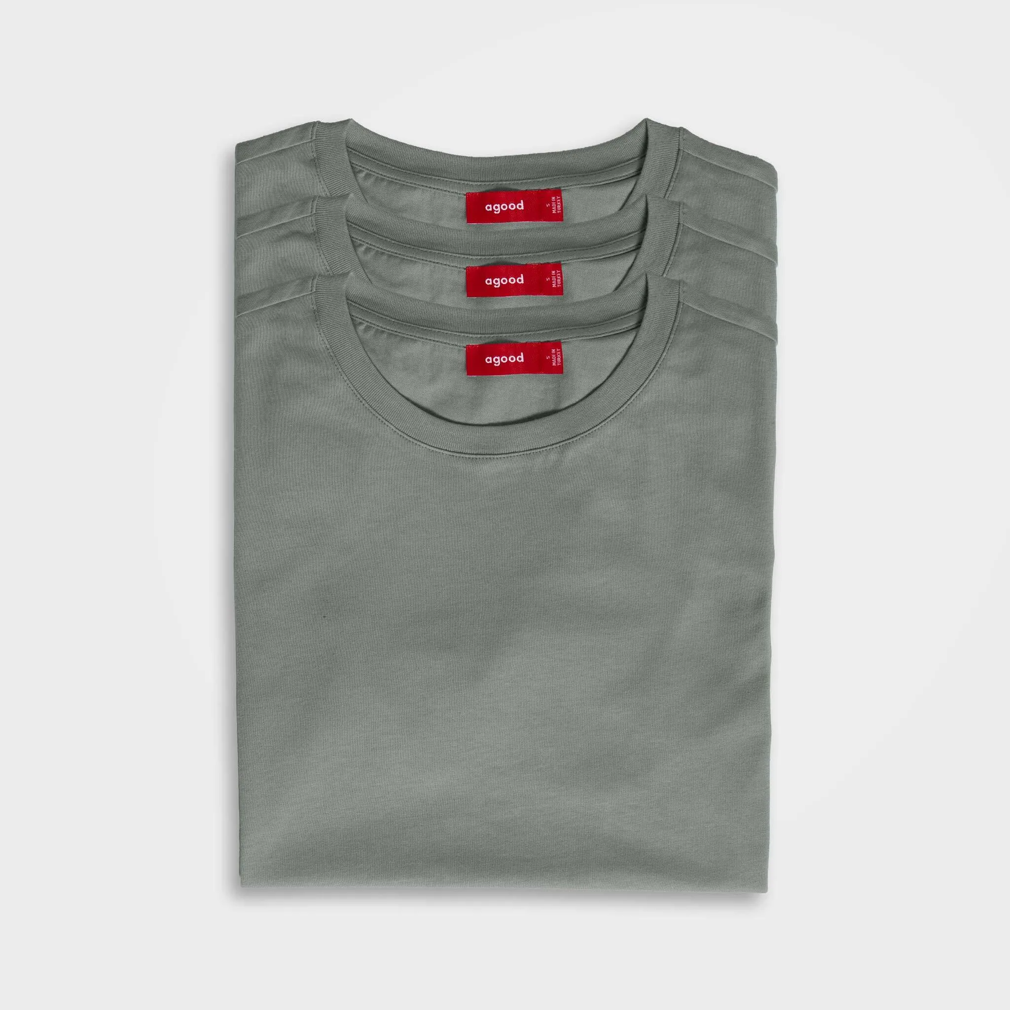 3 Pack | Women’s T-Shirts, Recycled Cotton, Sage