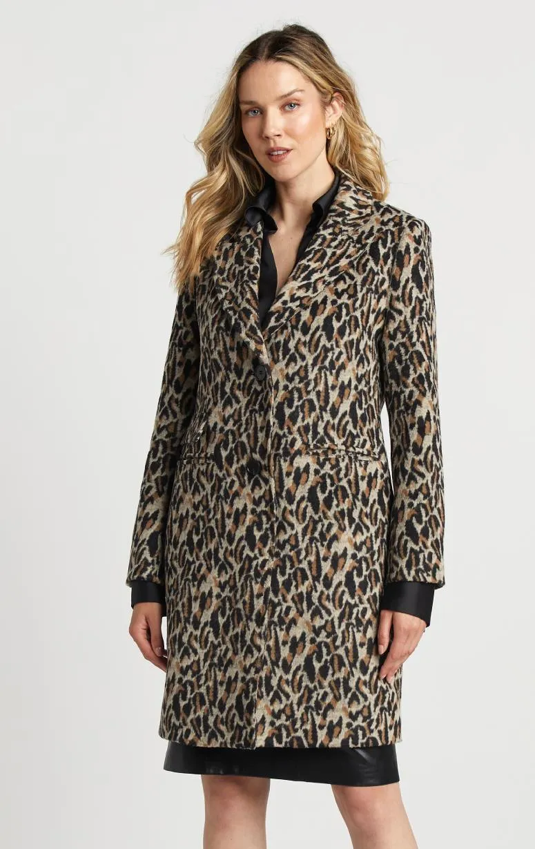 Adroit- Leopard Print Coat