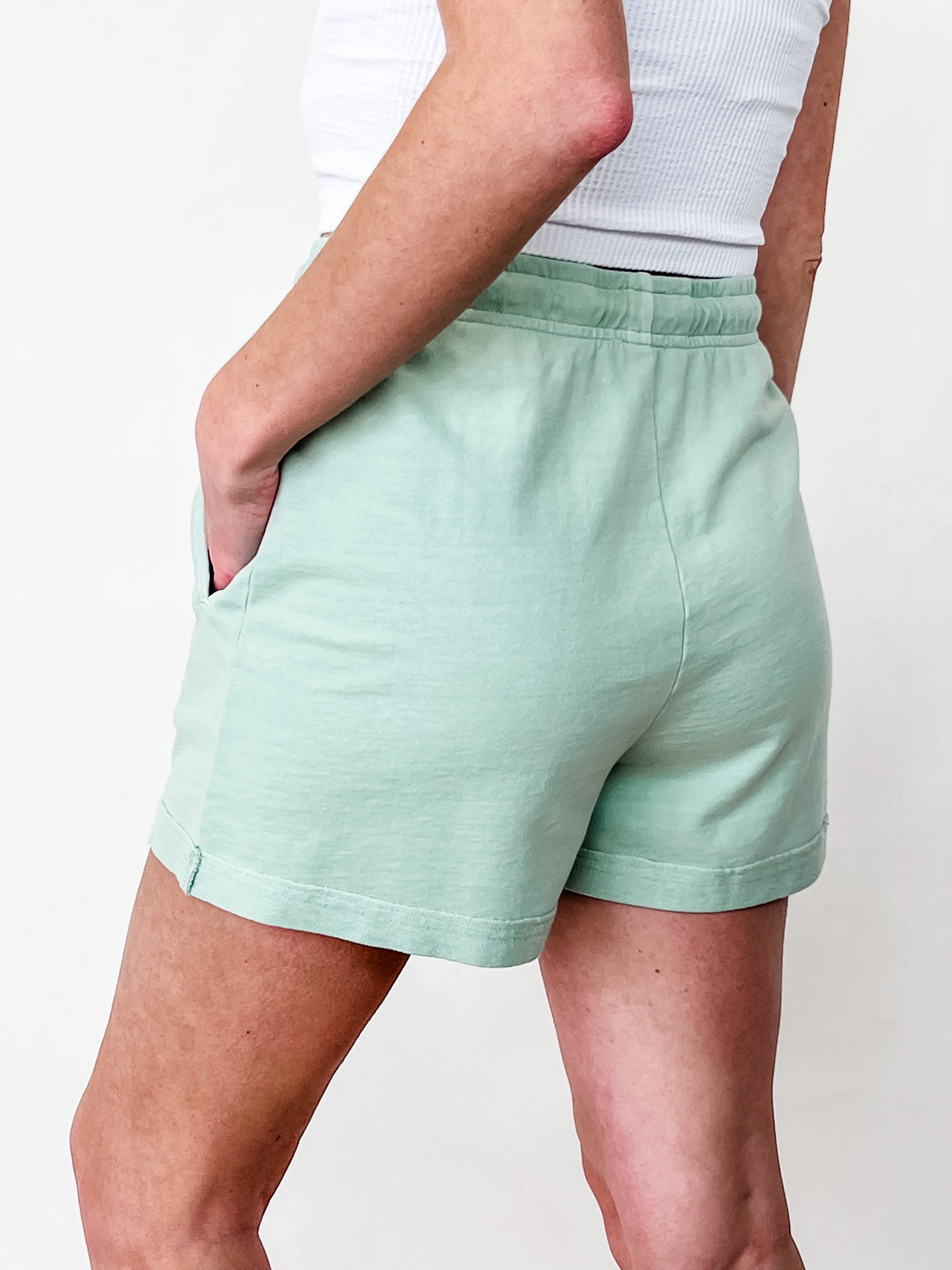 Amber - Drawstring Shorts (Mint)