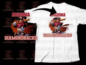 Arizona Diamondbacks Cartoon Mascot Graphic Png Digital Download