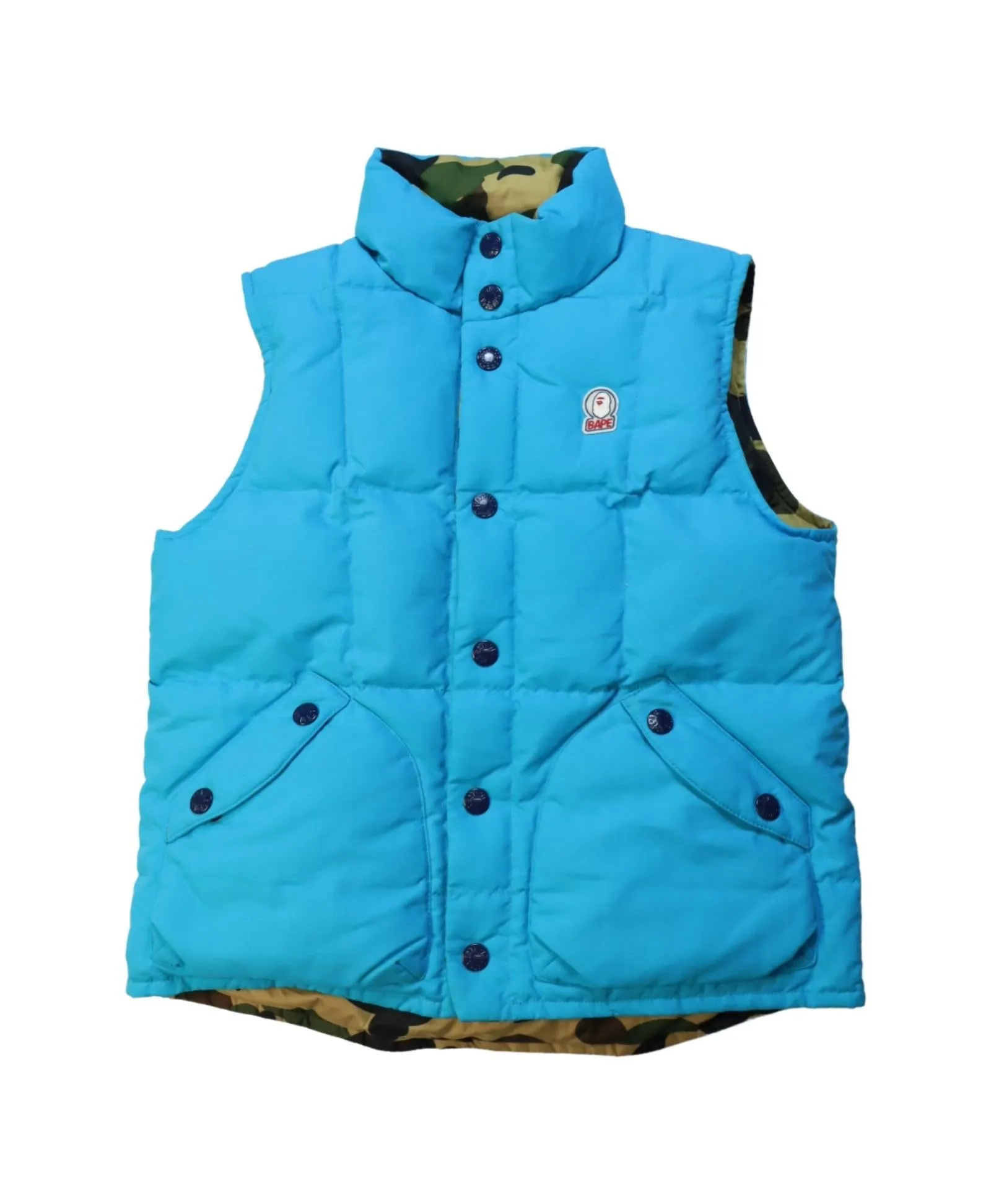 BAPE KIDS Reversible Puffer Vest 7Y - 8Y