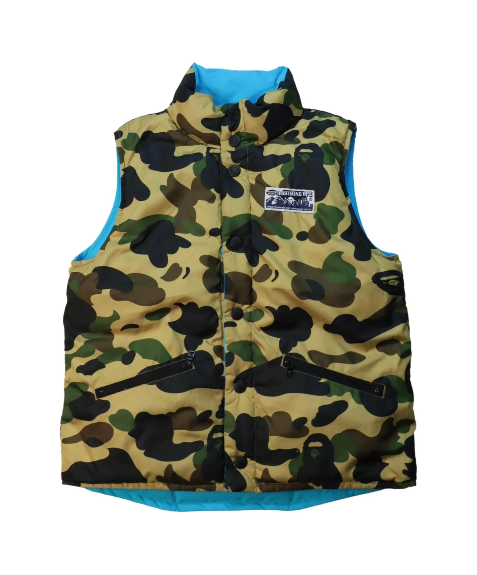 BAPE KIDS Reversible Puffer Vest 7Y - 8Y