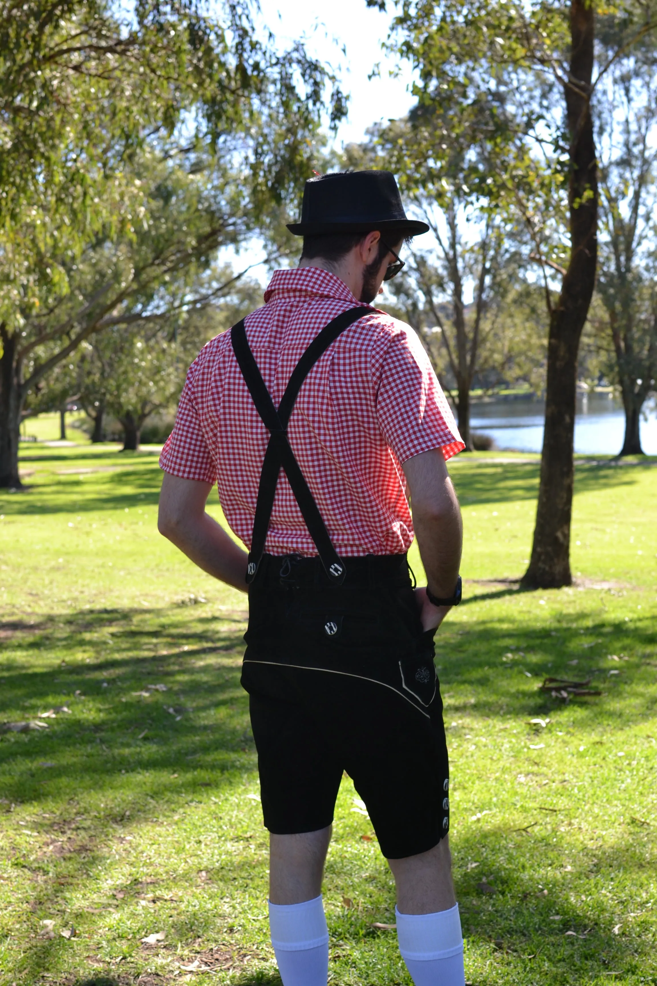 Black Authentic Leather German Lederhosen