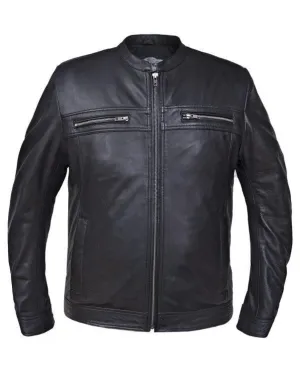 Black Lightweight Leather Jacket