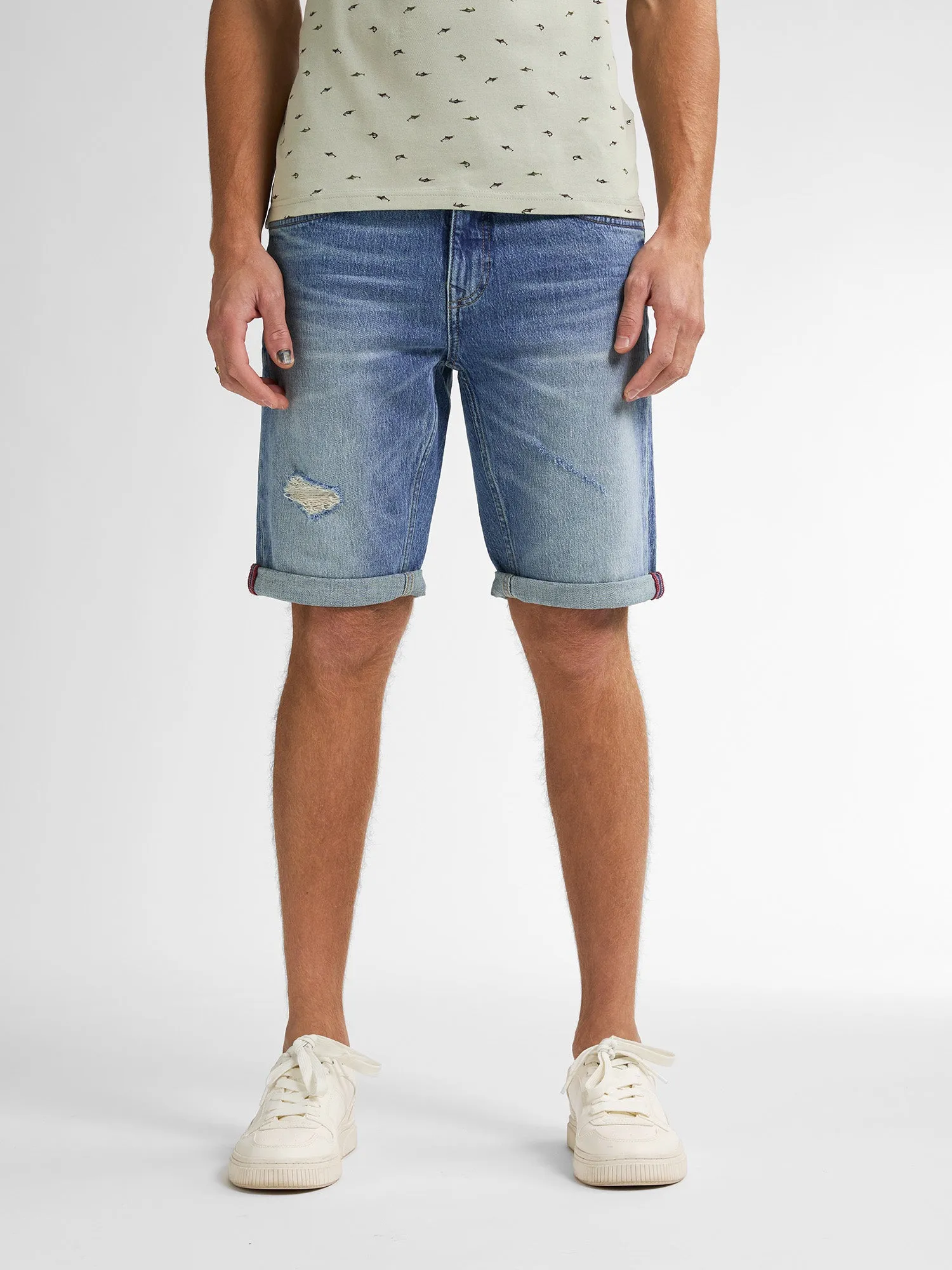 Boyd Ripped Denim Shorts Flamingstone