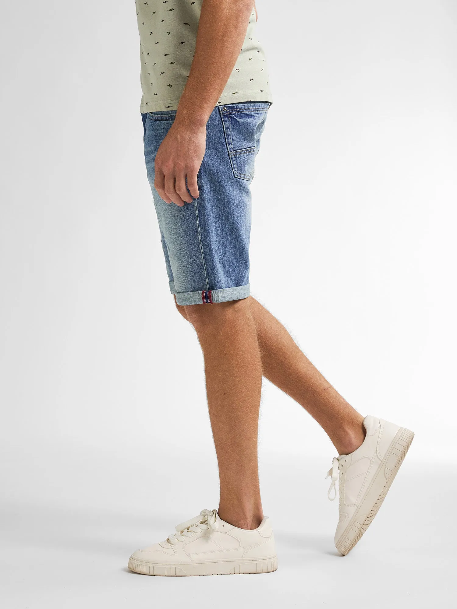 Boyd Ripped Denim Shorts Flamingstone