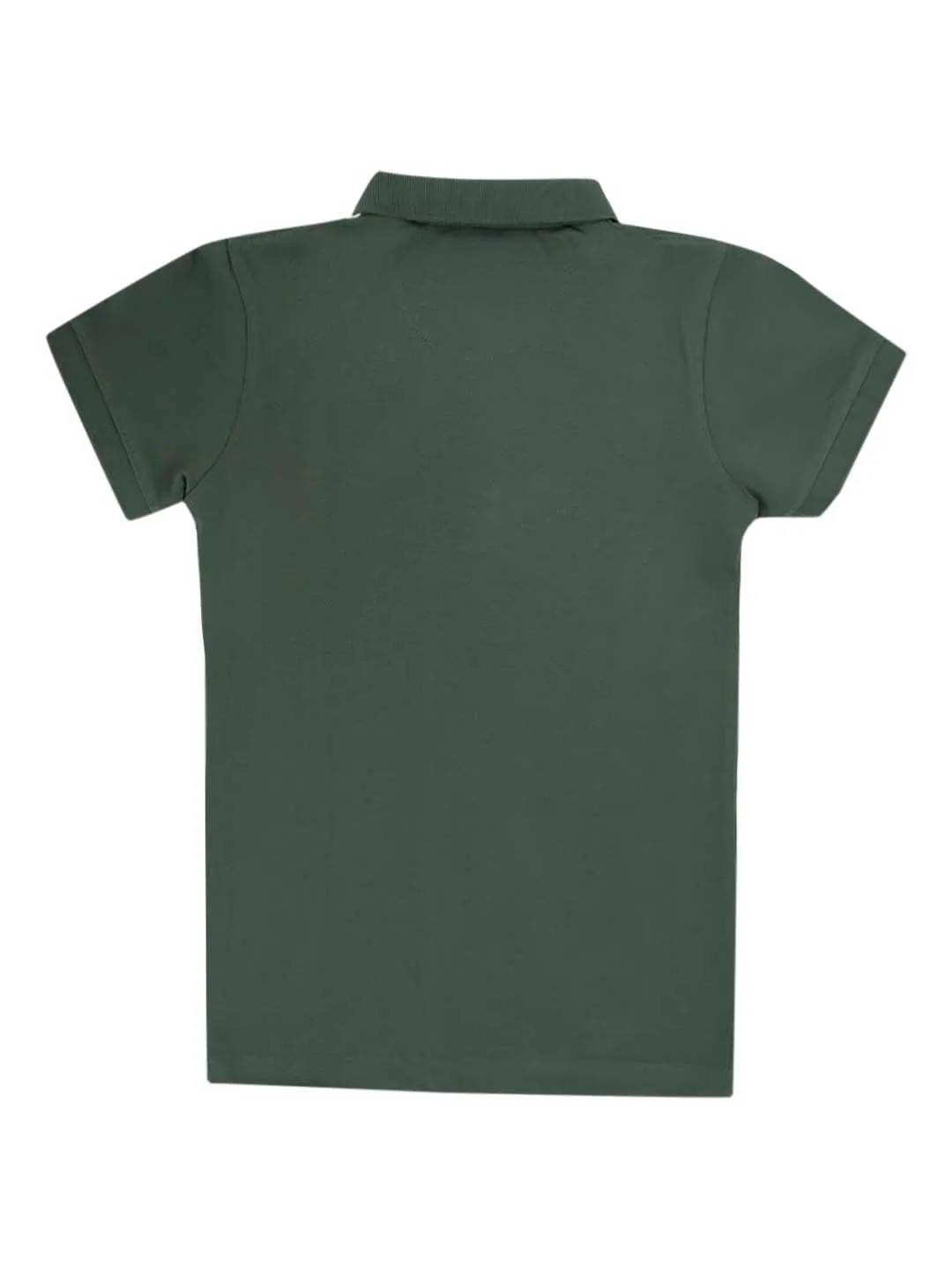 Boys Casual Green Half Sleeve  T-Shirt