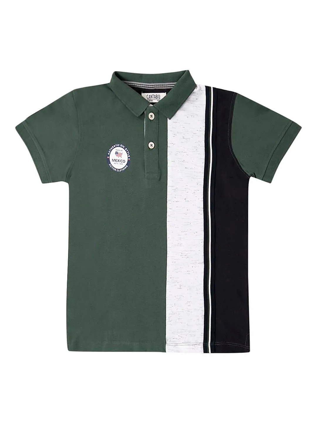 Boys Casual Green Half Sleeve  T-Shirt