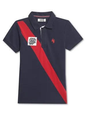 Boys Polo Neck Navy Blue T-Shirt