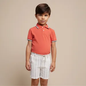 Boys Striped Linen Shorts