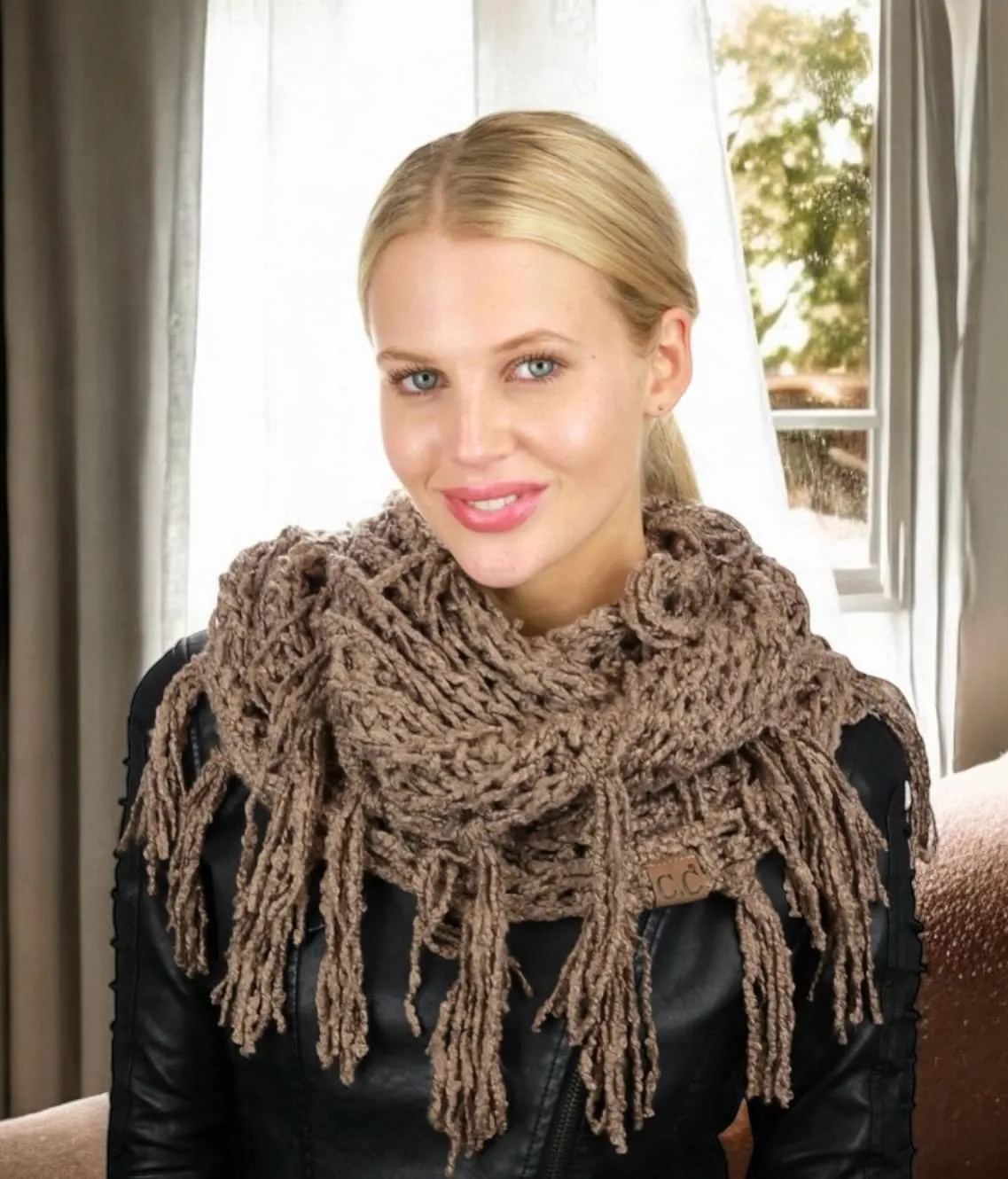 C.C. Infinity Scarf in taupe