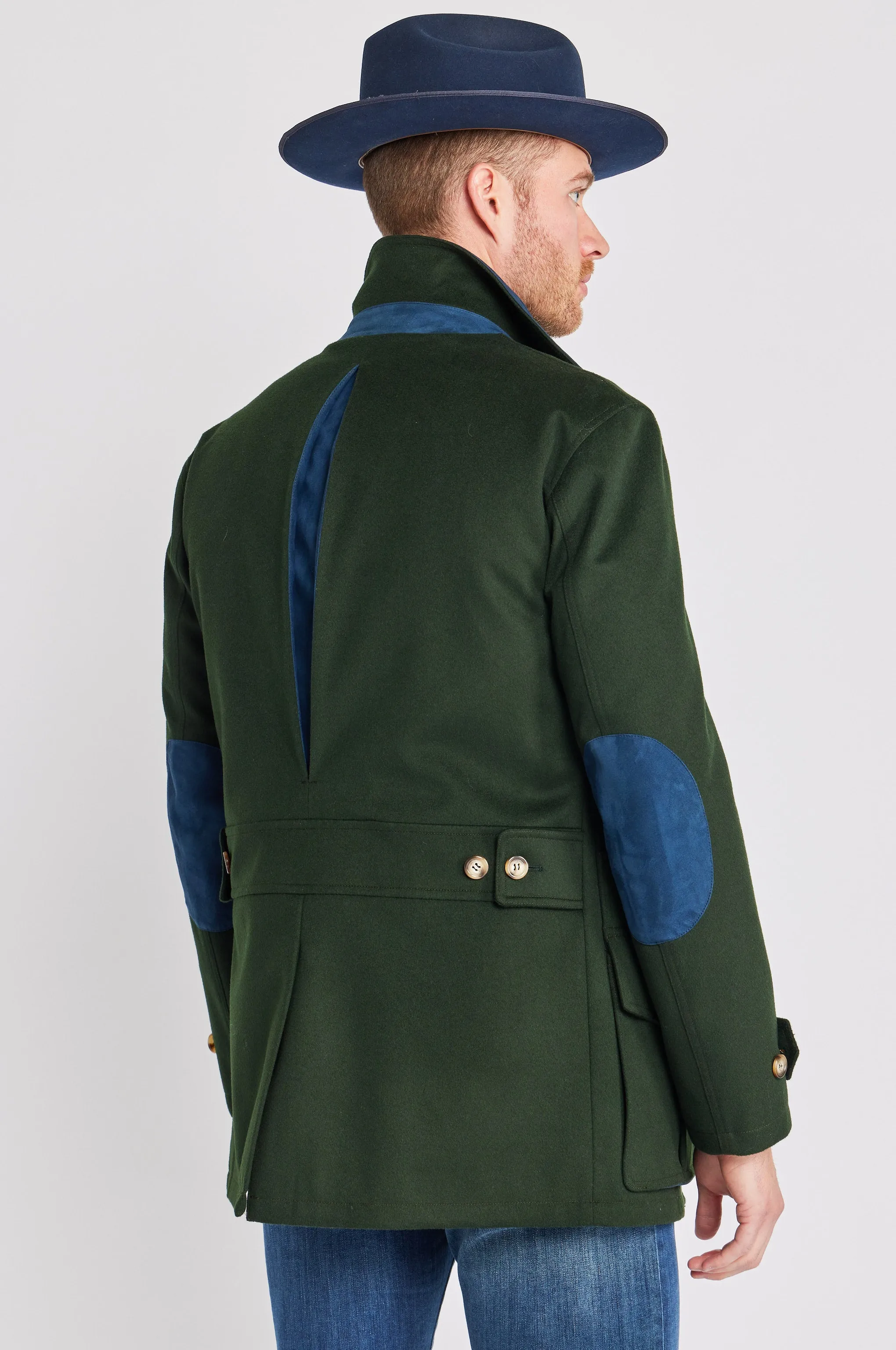 Charlie Field Coat in Hunter Green Storm System