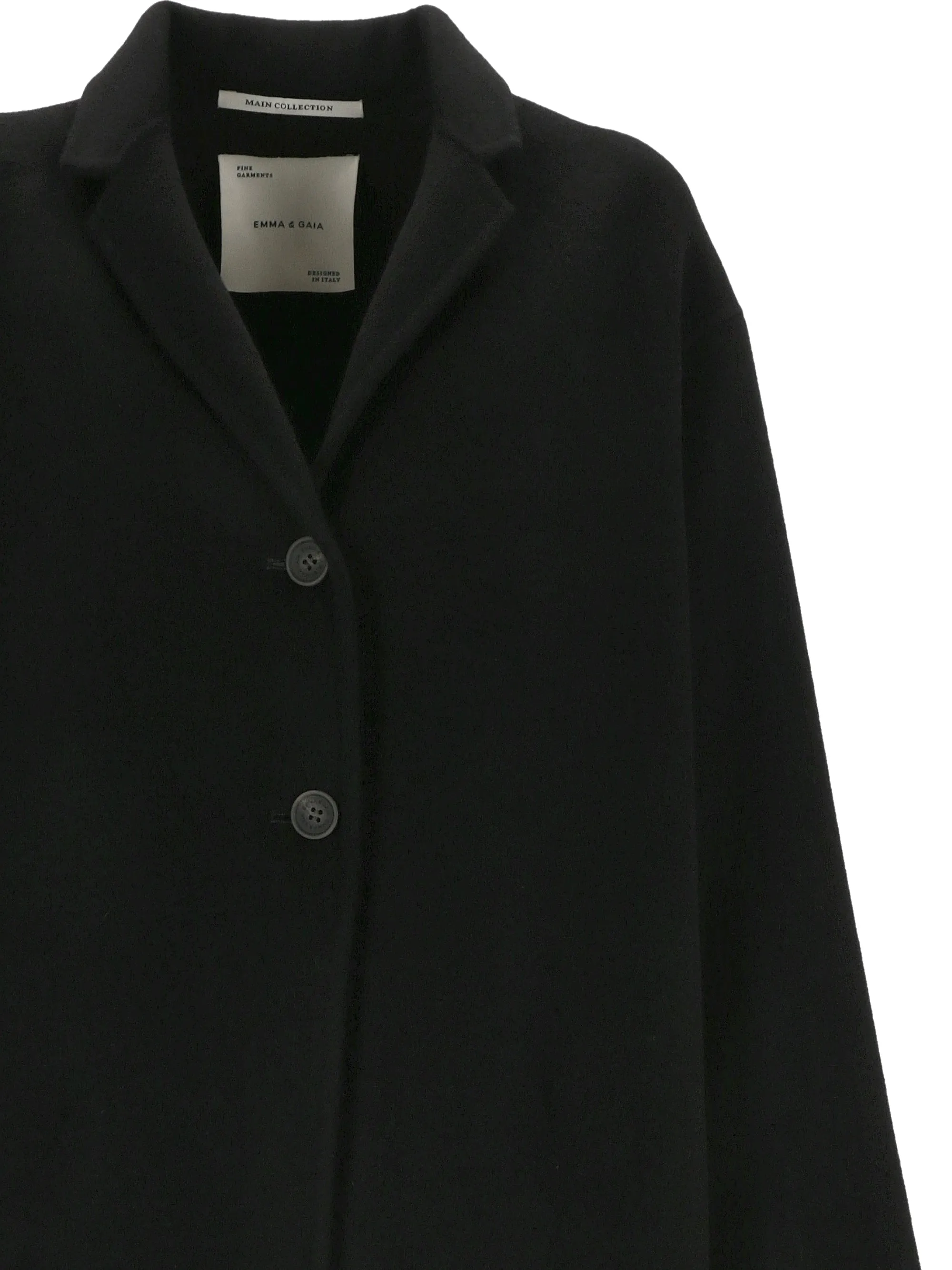 Chic Black Wool Blend Coat