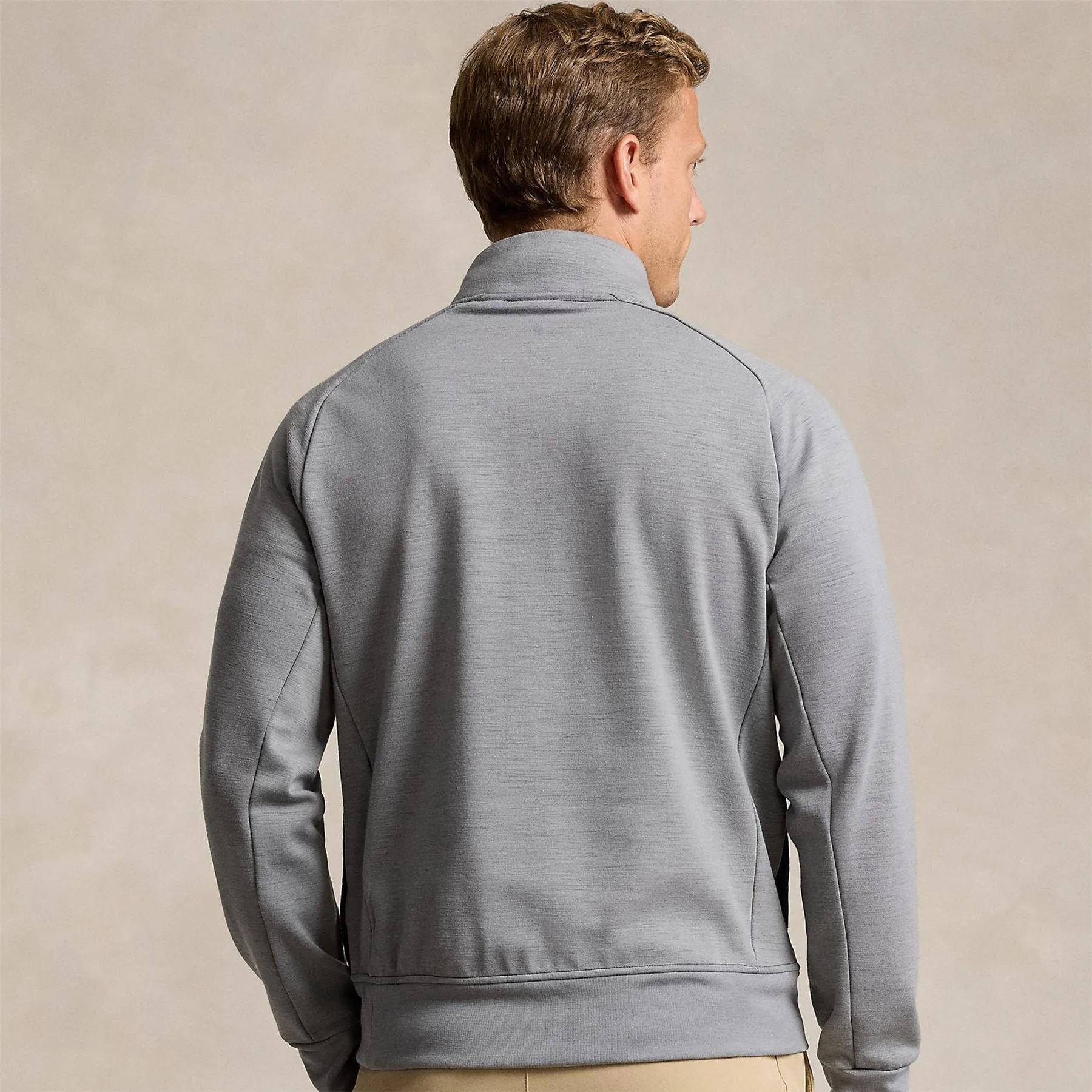 Classic Fit Hybrid Half Zip Pullover Peak Grey/Polo Black - SS24