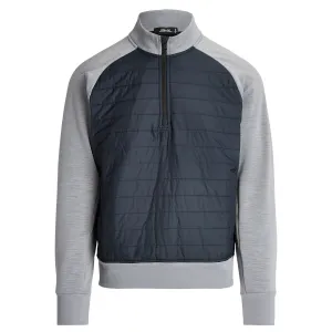 Classic Fit Hybrid Half Zip Pullover Peak Grey/Polo Black - SS24