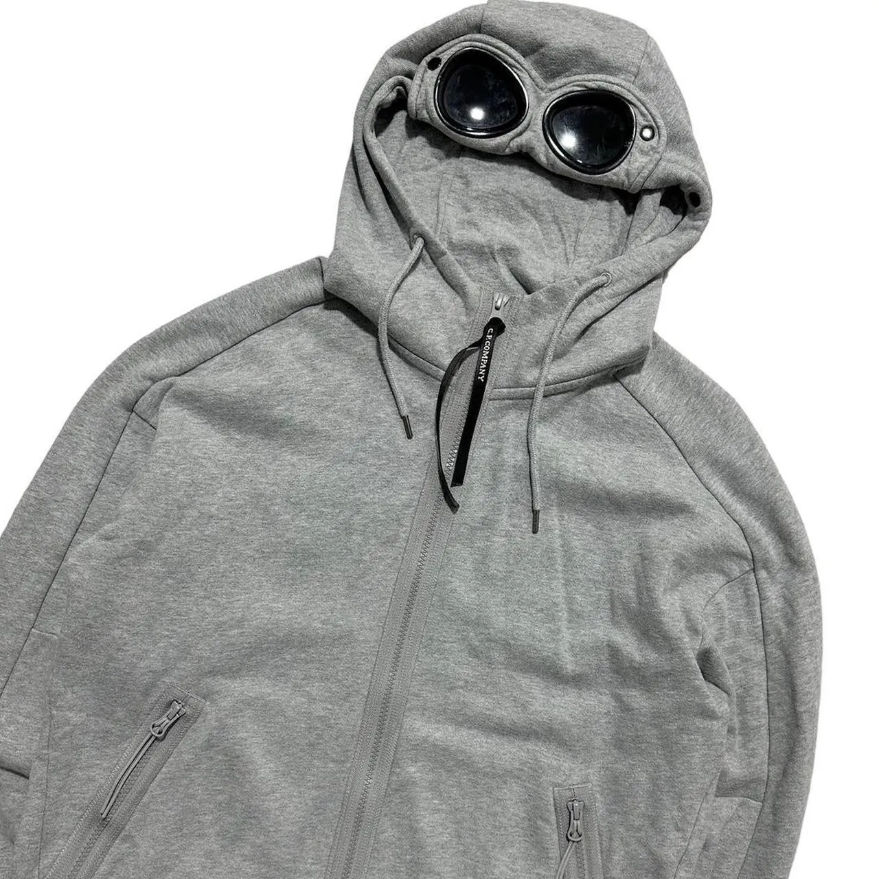 CP Company Heather Grey Goggle Hoodie