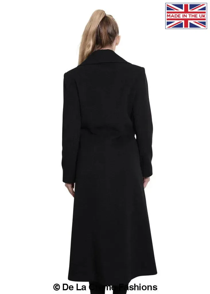 De La Creme - Womens Large Lapel Long Coat