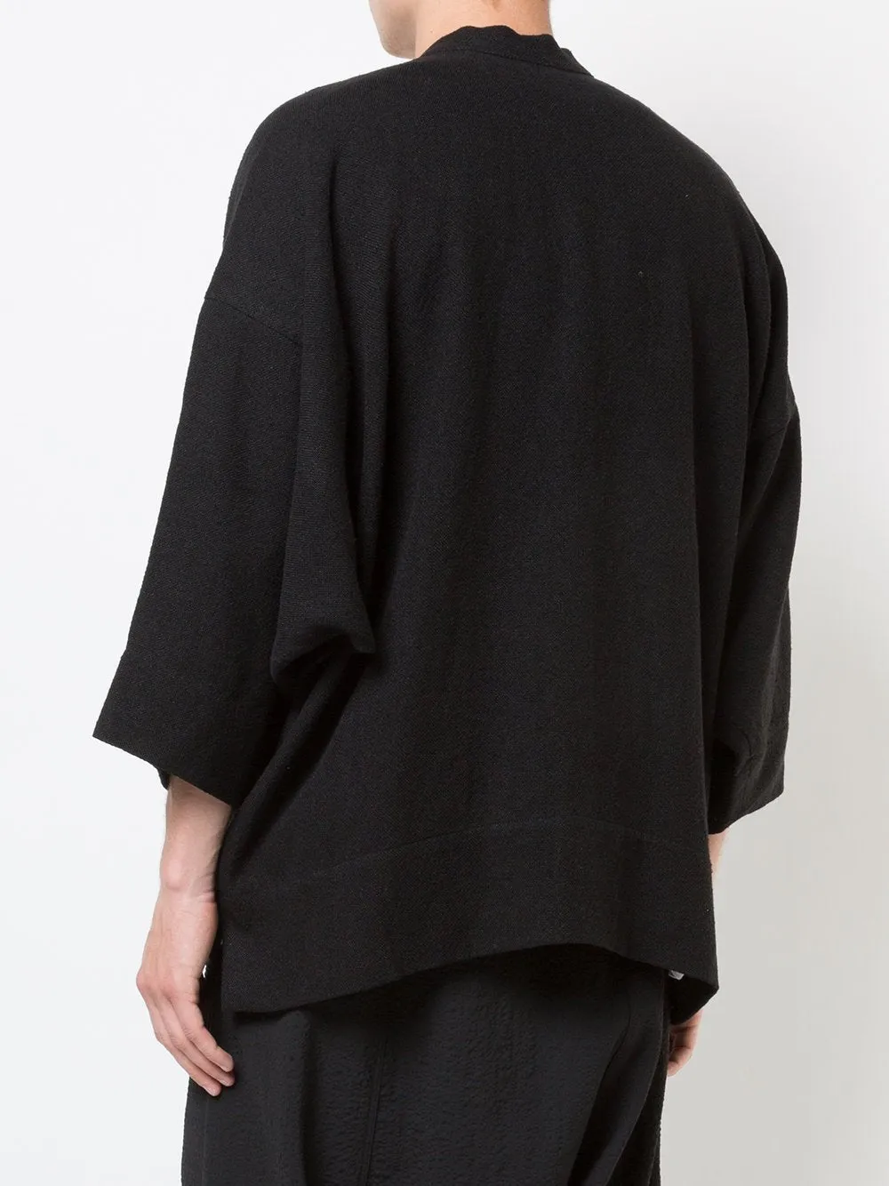 Deep Black Jutte Kimono Jacket