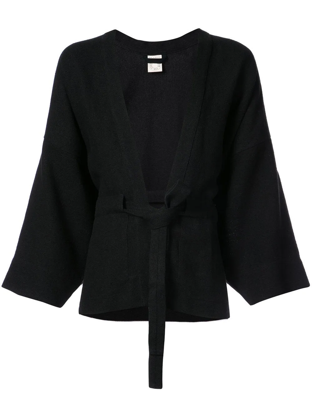 Deep Black Jutte Kimono Jacket