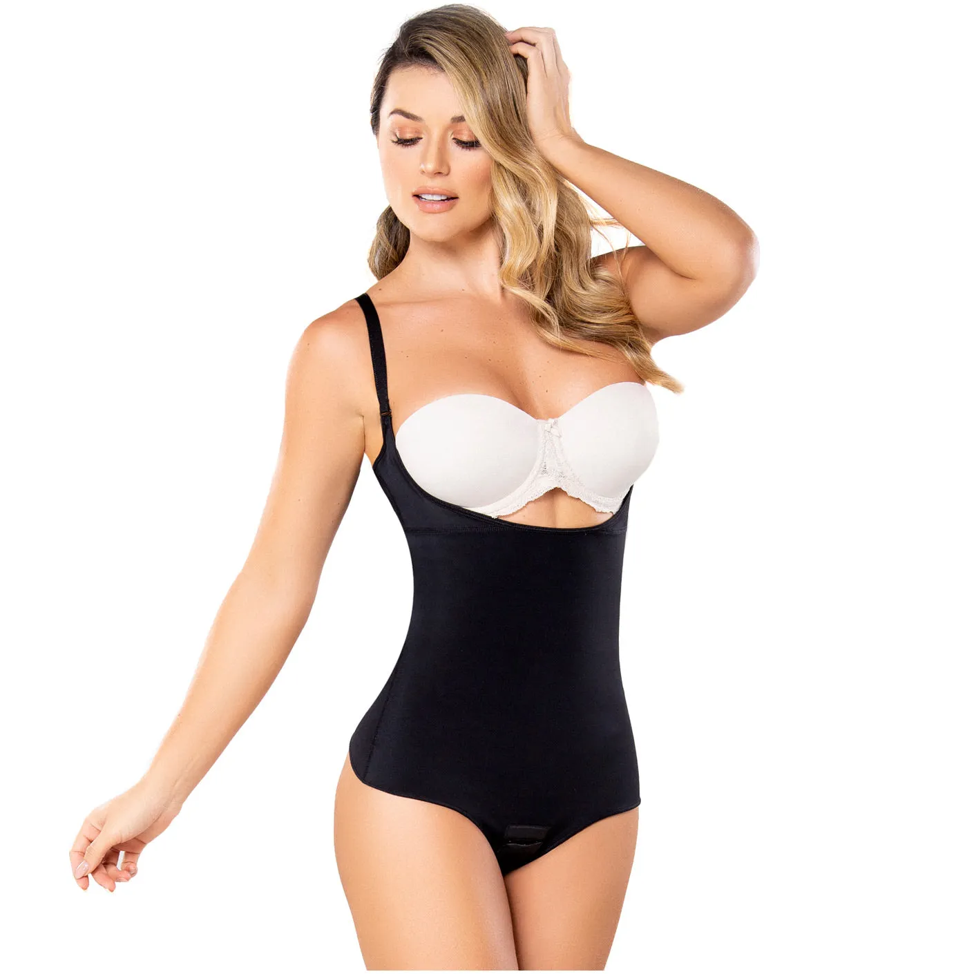 Diane & Geordi 002374 Slimming Faja Women's Strapless Tummy Control Seamless Thong Shapewear