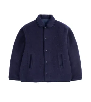 Doppiaa Aamarone Wool Mix Fleece Jacket: Navy