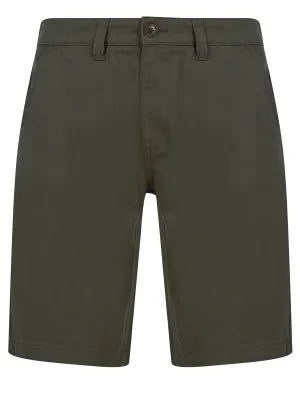 Elvio Cotton Twill Chino Shorts in Khaki - Tokyo Laundry