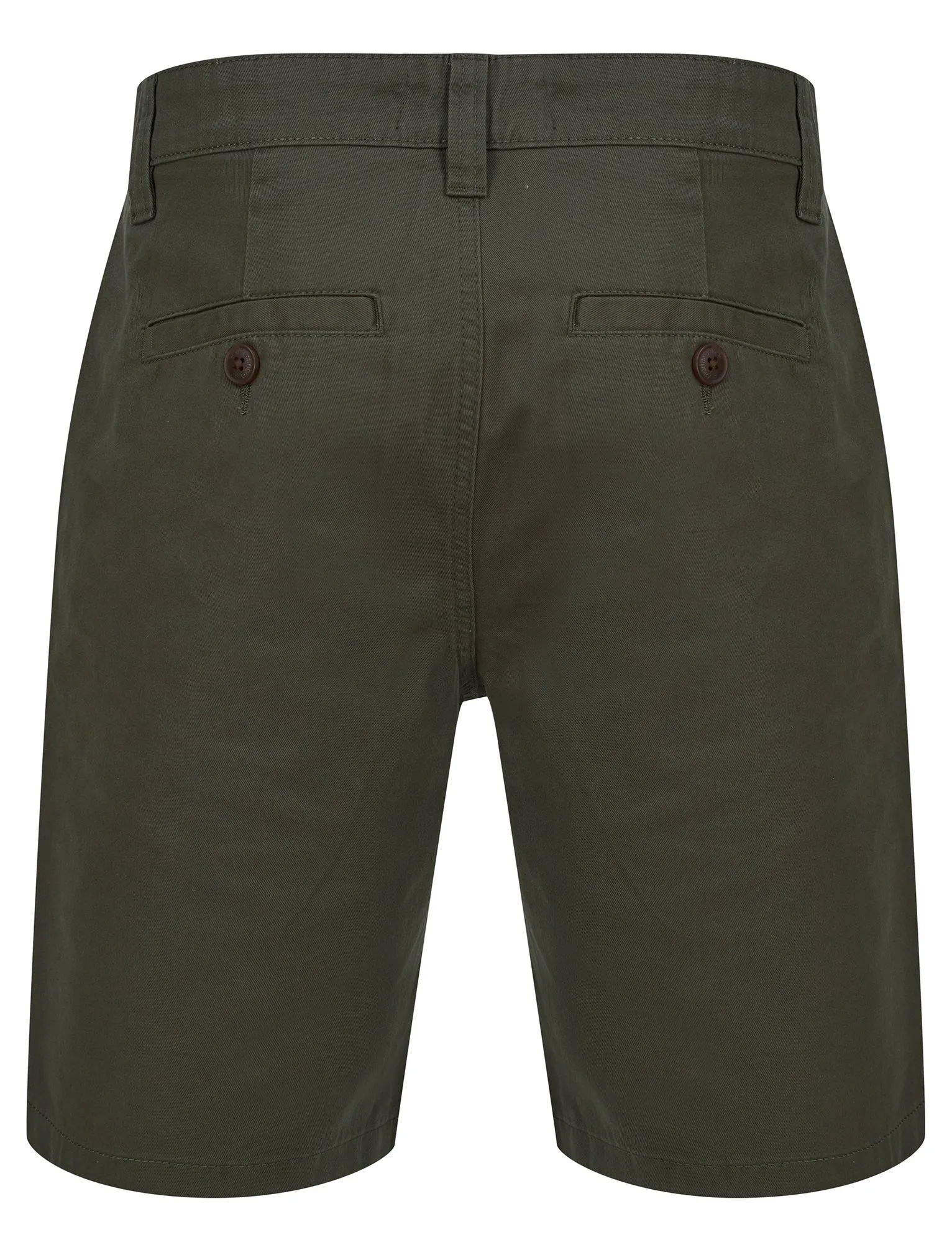 Elvio Cotton Twill Chino Shorts in Khaki - Tokyo Laundry