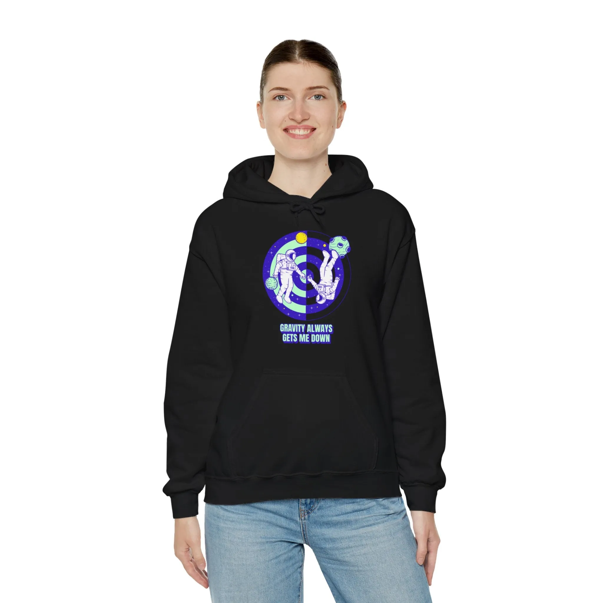 Gravity Gets Me Down Funny Astronaut Sci-Fi Hoodie