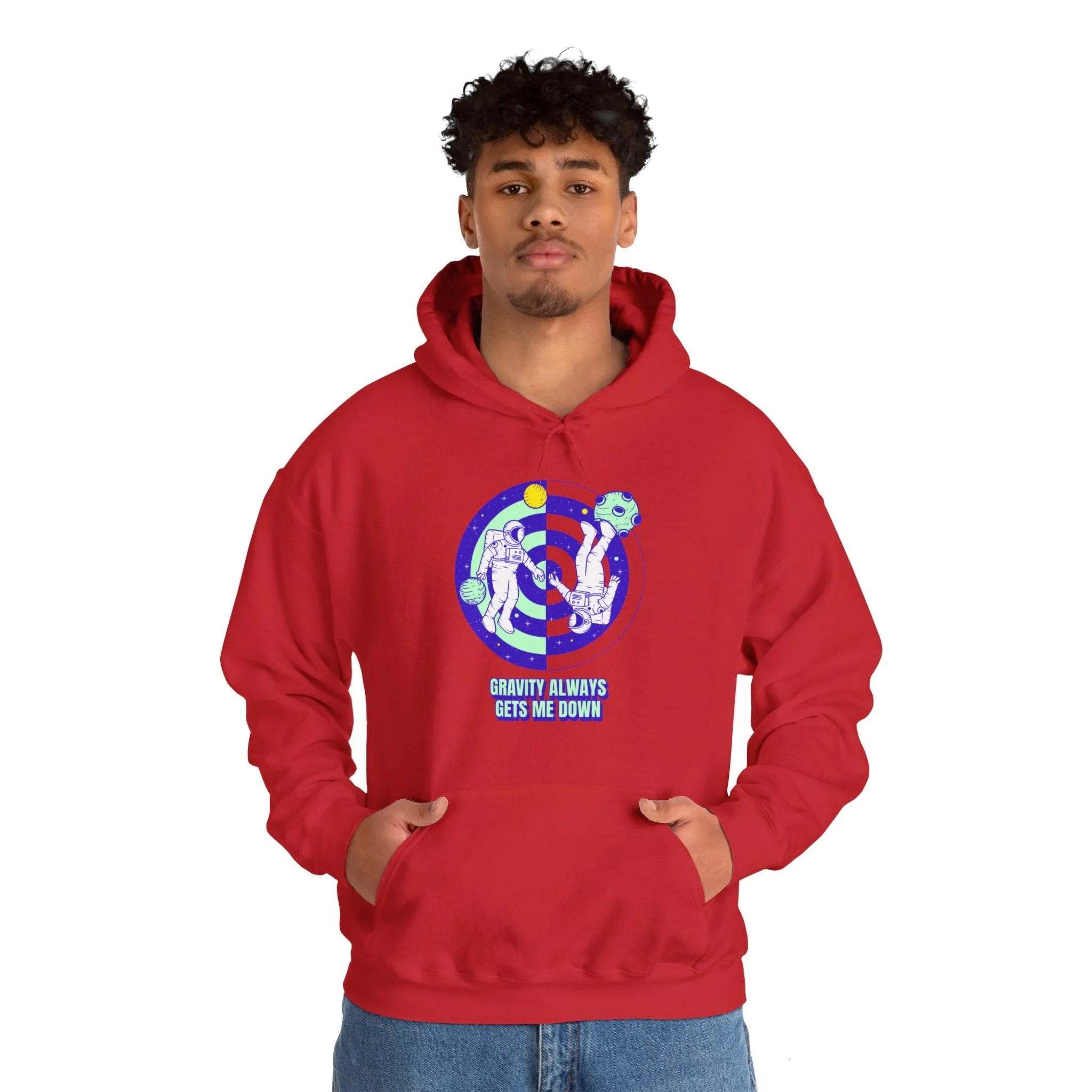 Gravity Gets Me Down Funny Astronaut Sci-Fi Hoodie