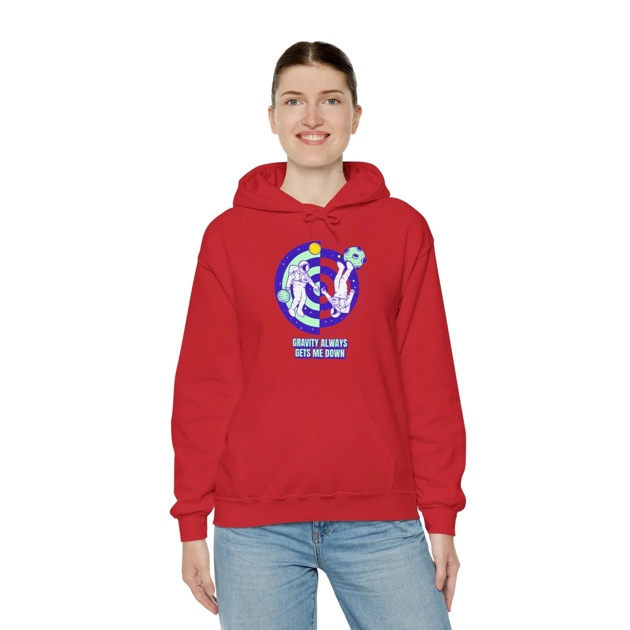 Gravity Gets Me Down Funny Astronaut Sci-Fi Hoodie