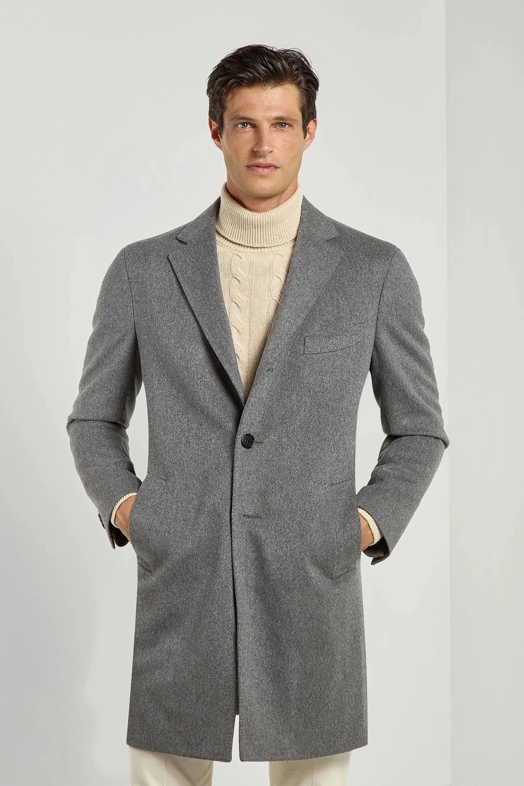 Grey overcoat - Made in Italy