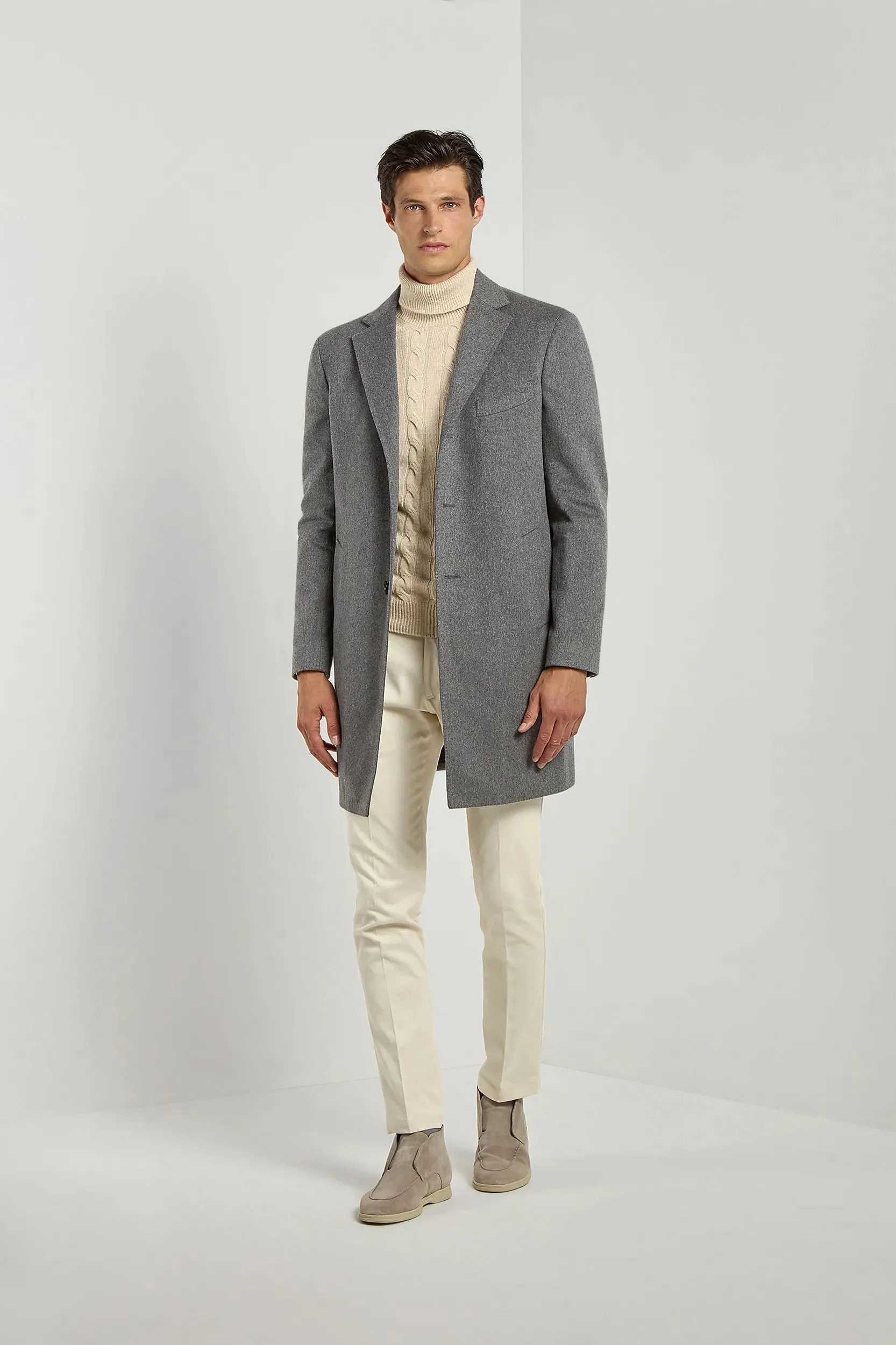 Grey overcoat - Made in Italy