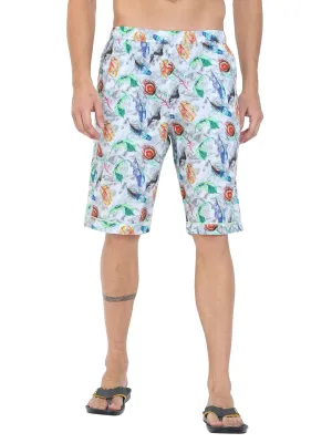 Guniaa Men's Flame Printed Night Wear Shorts