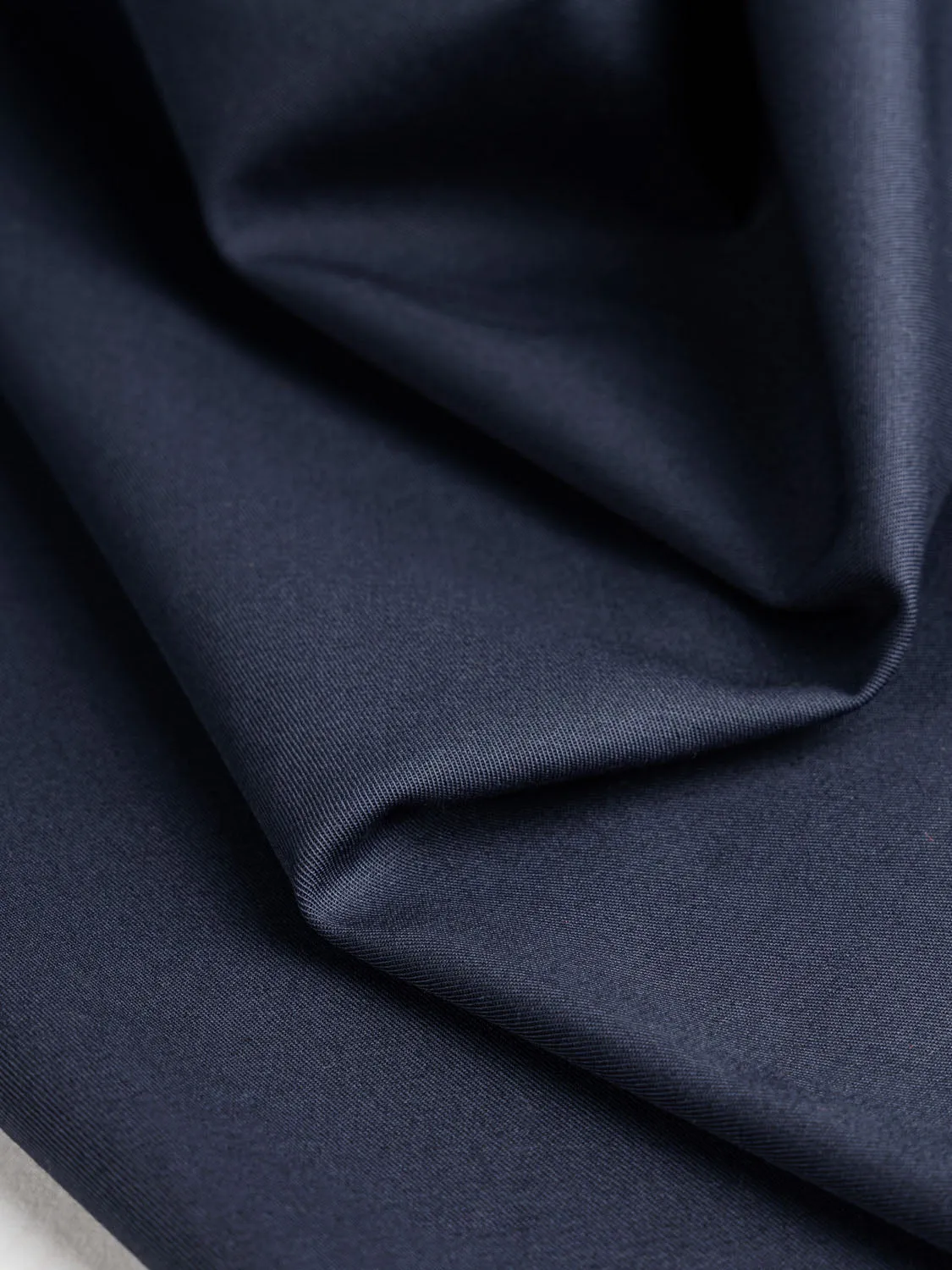 Lightweight Organic Cotton Stretch 6 oz Twill- Navy