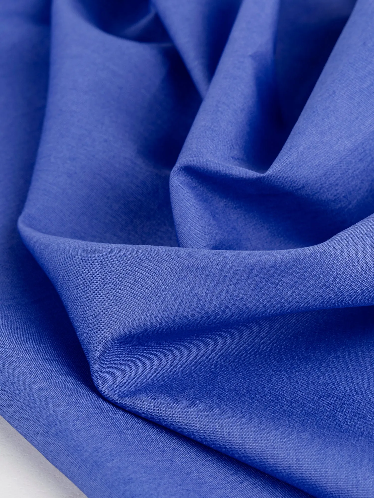 Lightweight Silky Cotton Poplin - Cerulean Blue - Swatch