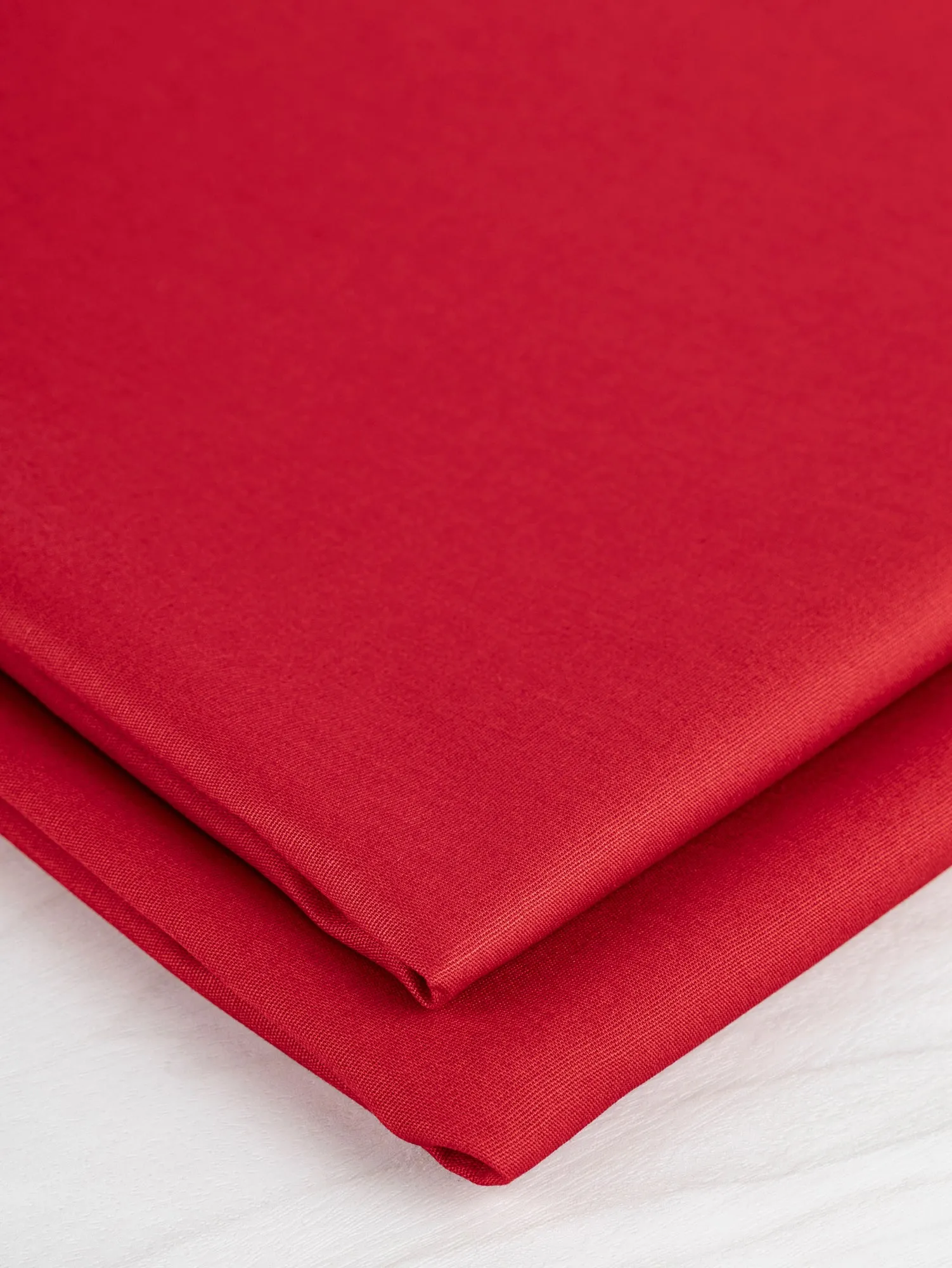 Lightweight Silky Cotton Poplin - Red