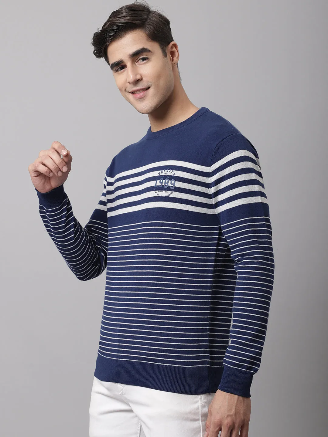 Men Ink Blue Sweater