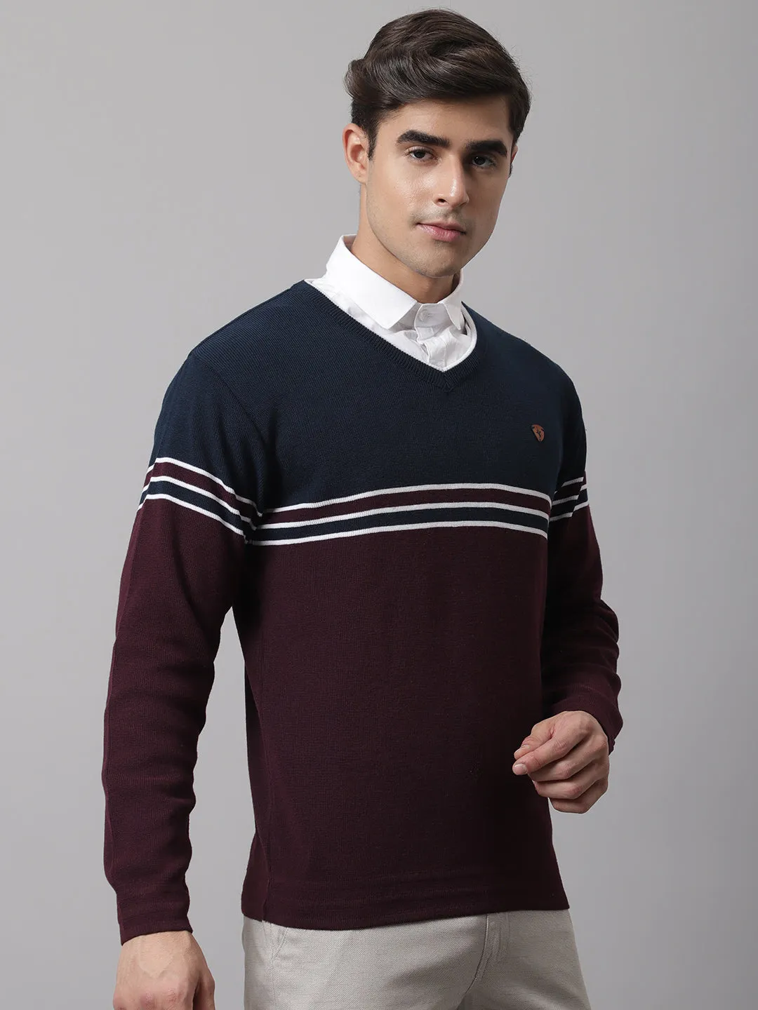 Men Wine Sweater