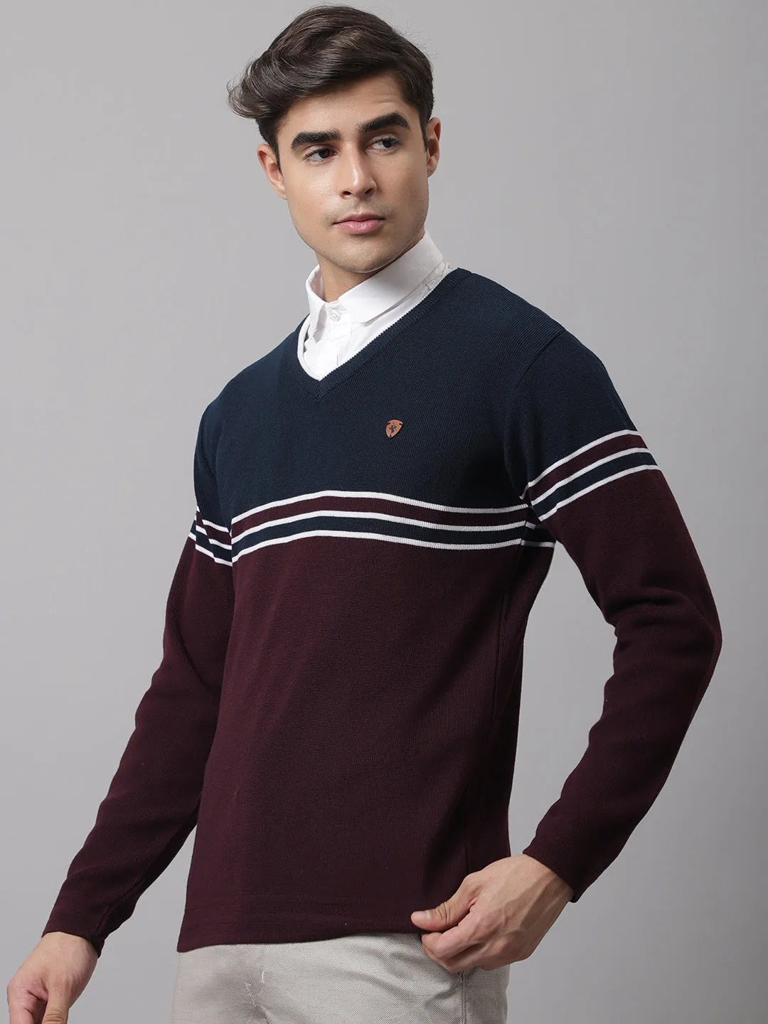 Men Wine Sweater