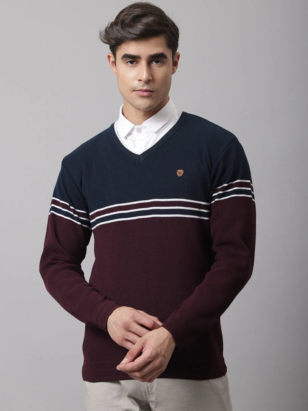 Men Wine Sweater