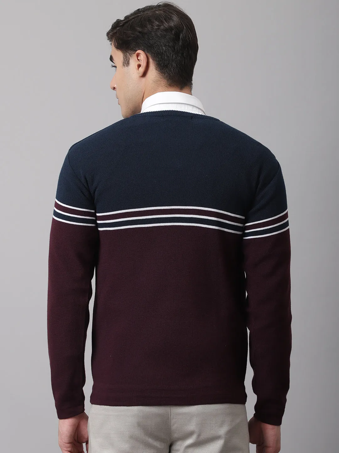 Men Wine Sweater