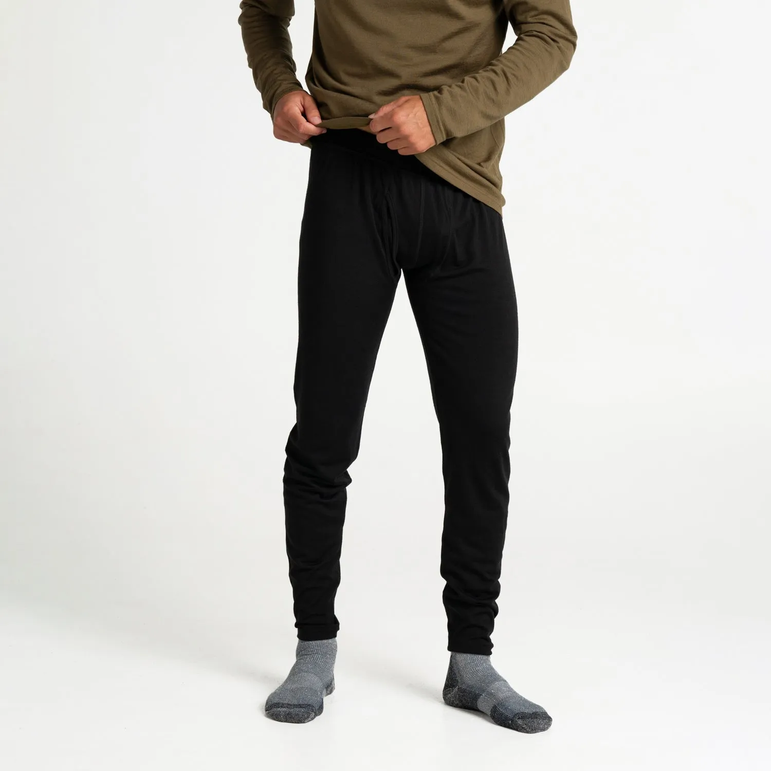 Mens Merino Leggings Black