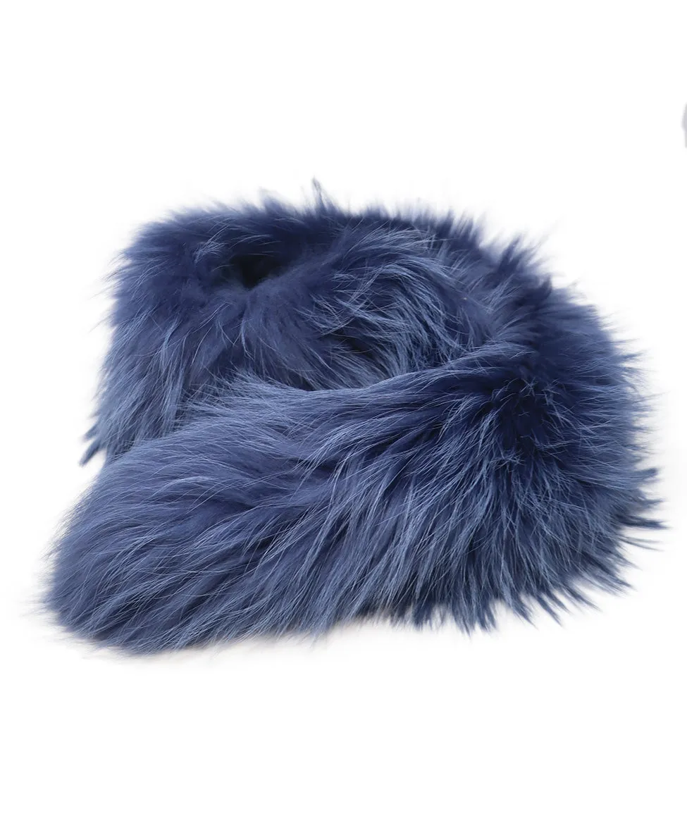 Mr.& Mrs. Italy Blue Fox Fur Collar