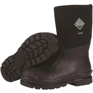 Muck Men's Chore Mid 12" WP Rubber Work Boot - Black - CHM-000A