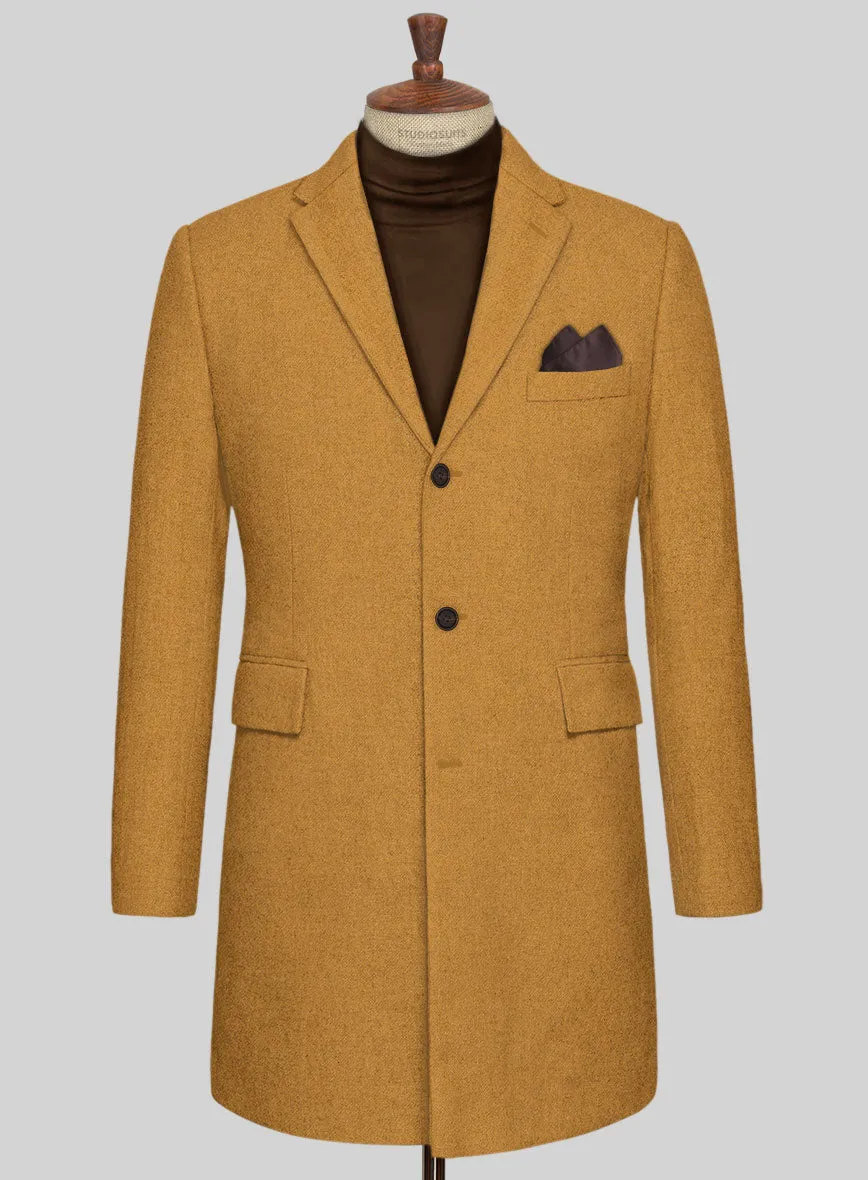 Naples Yellow Tweed Overcoat