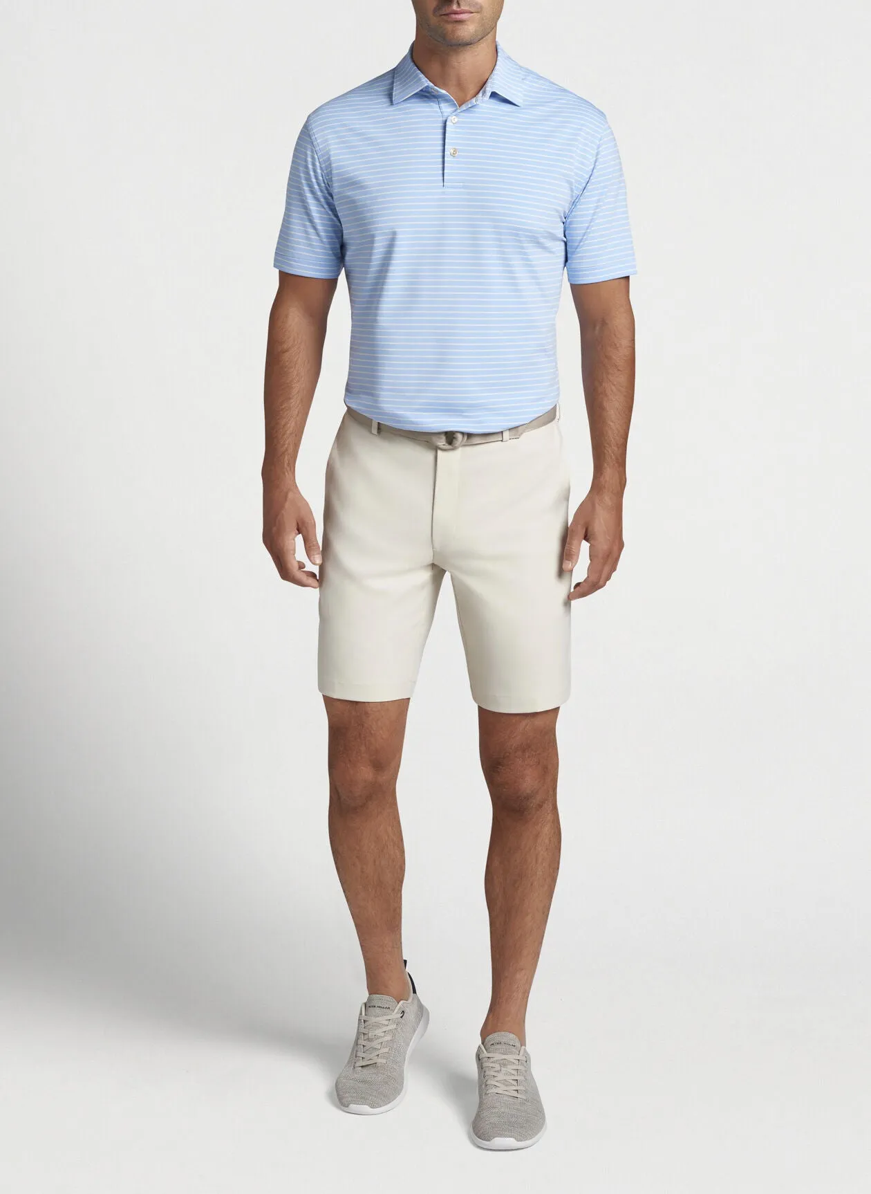 Peter Millar Salem High Drape Performance Short in Stone