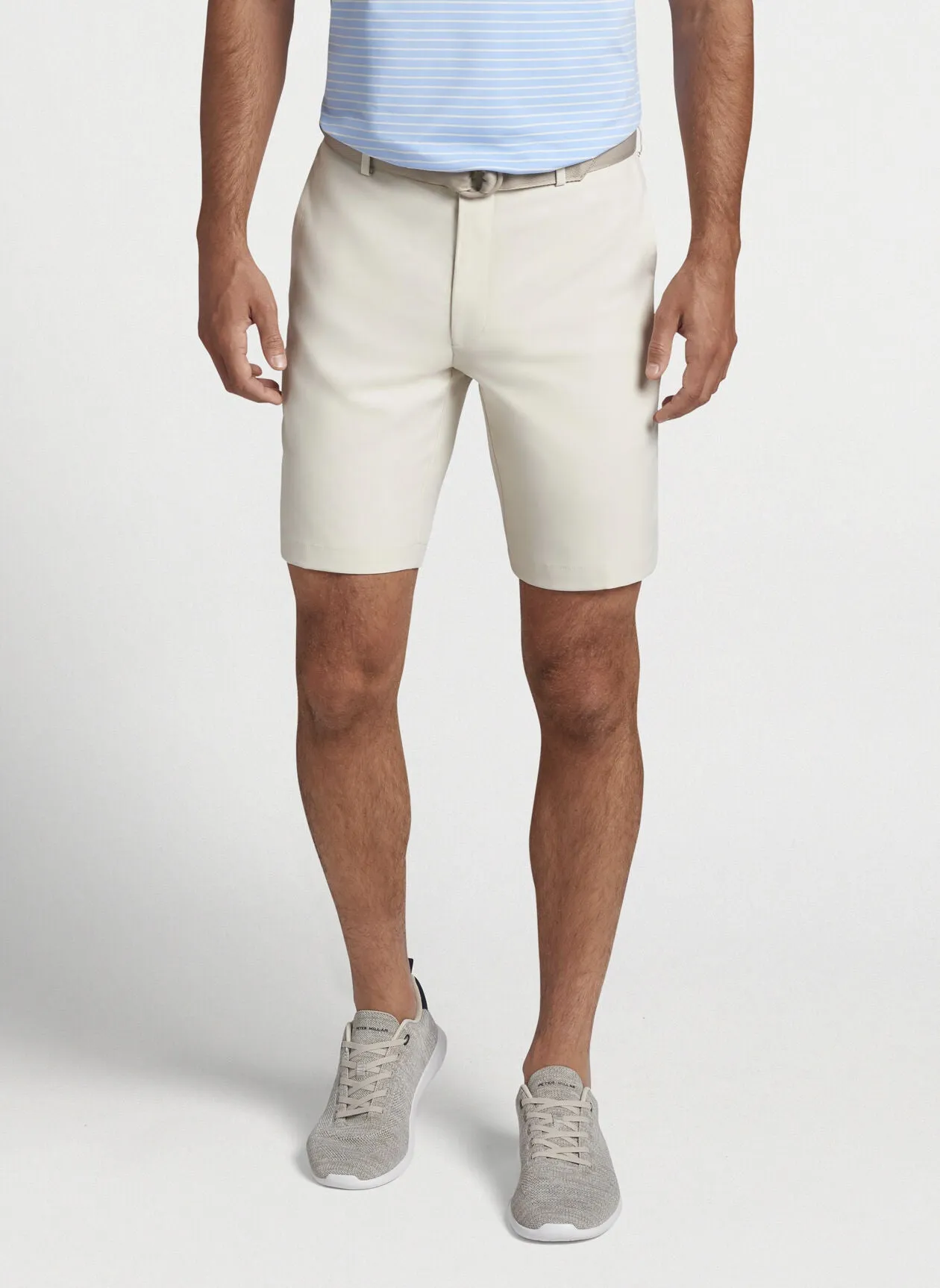 Peter Millar Salem High Drape Performance Short in Stone