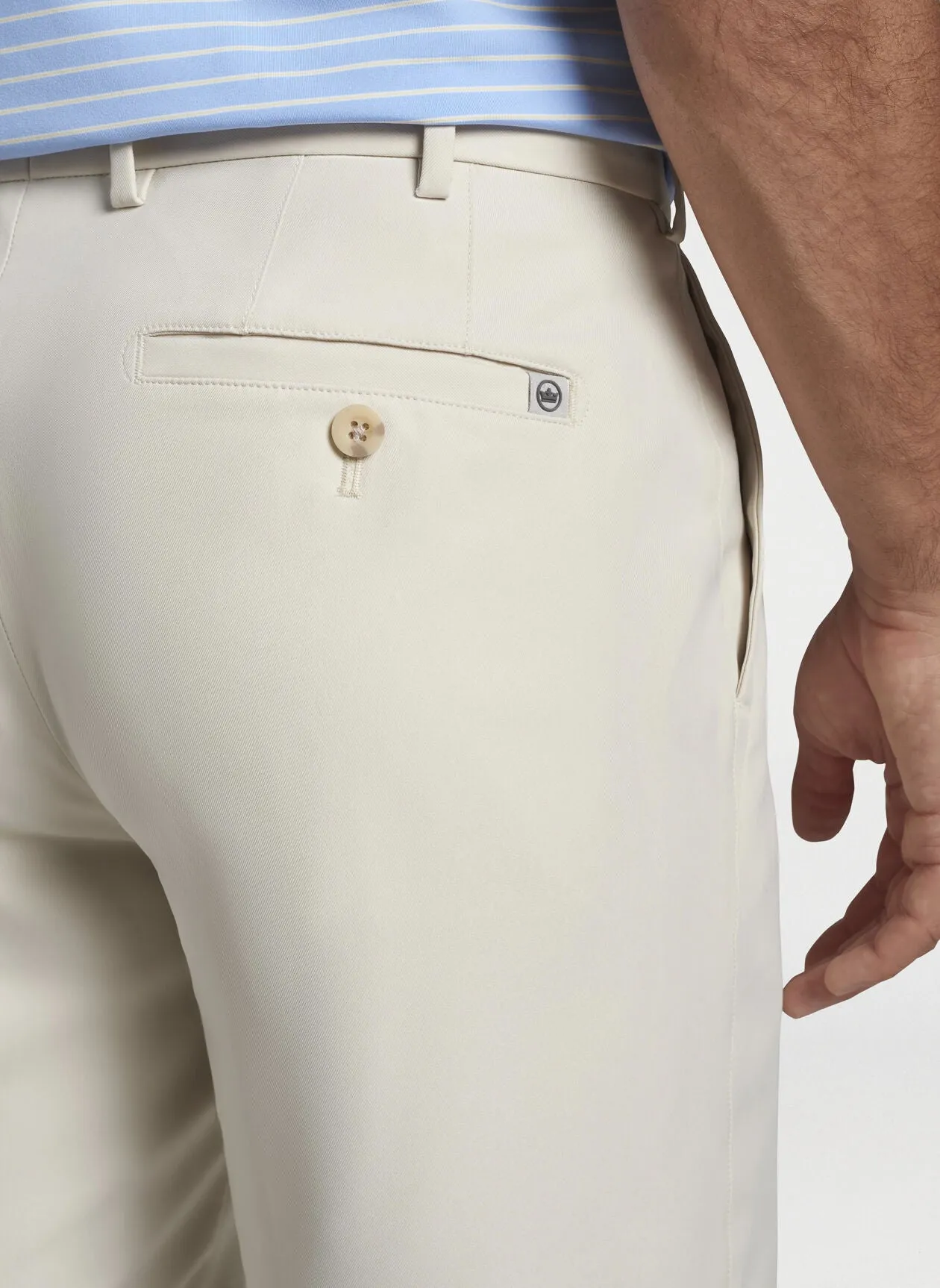 Peter Millar Salem High Drape Performance Short in Stone