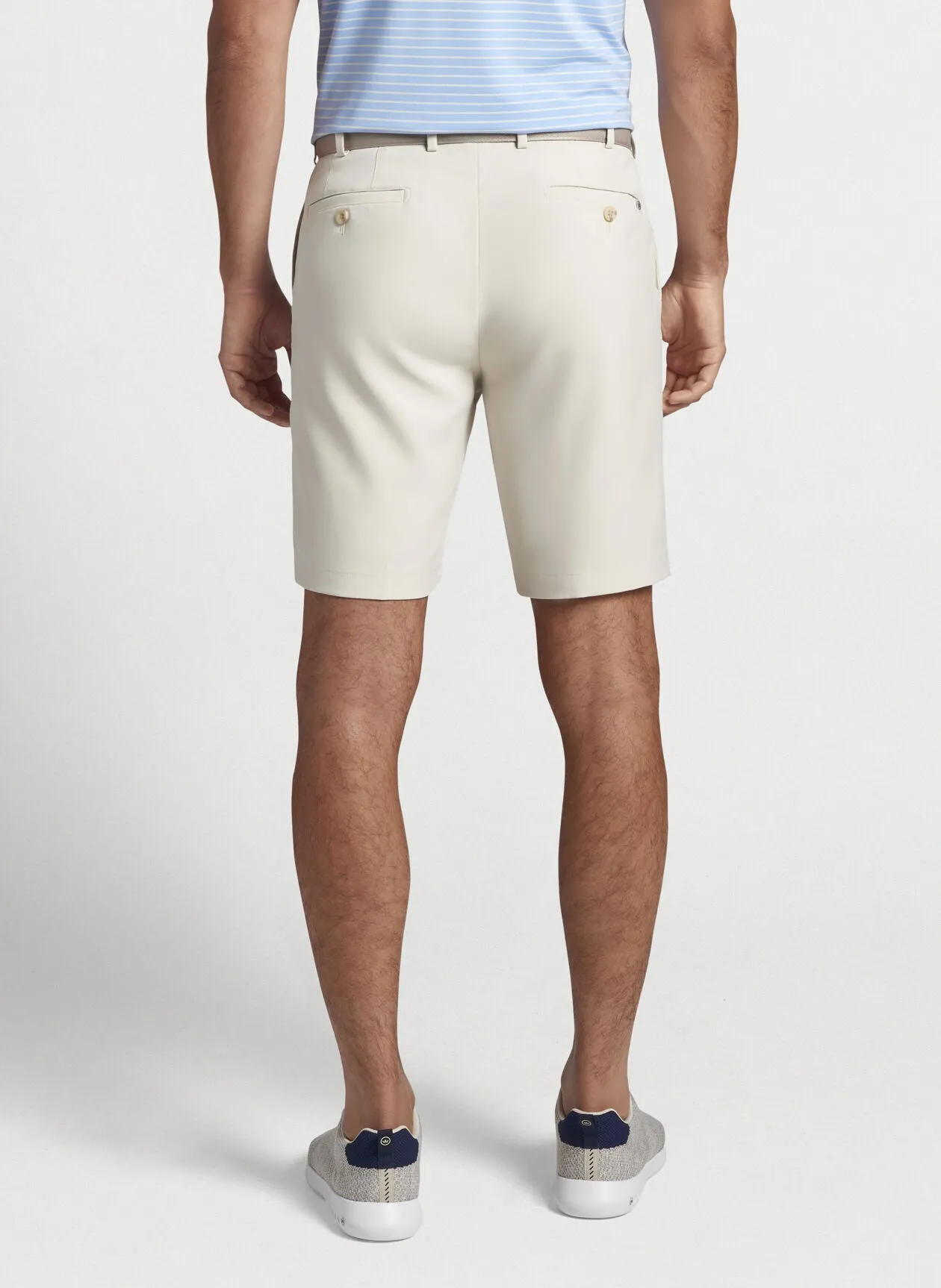 Peter Millar Salem High Drape Performance Short in Stone