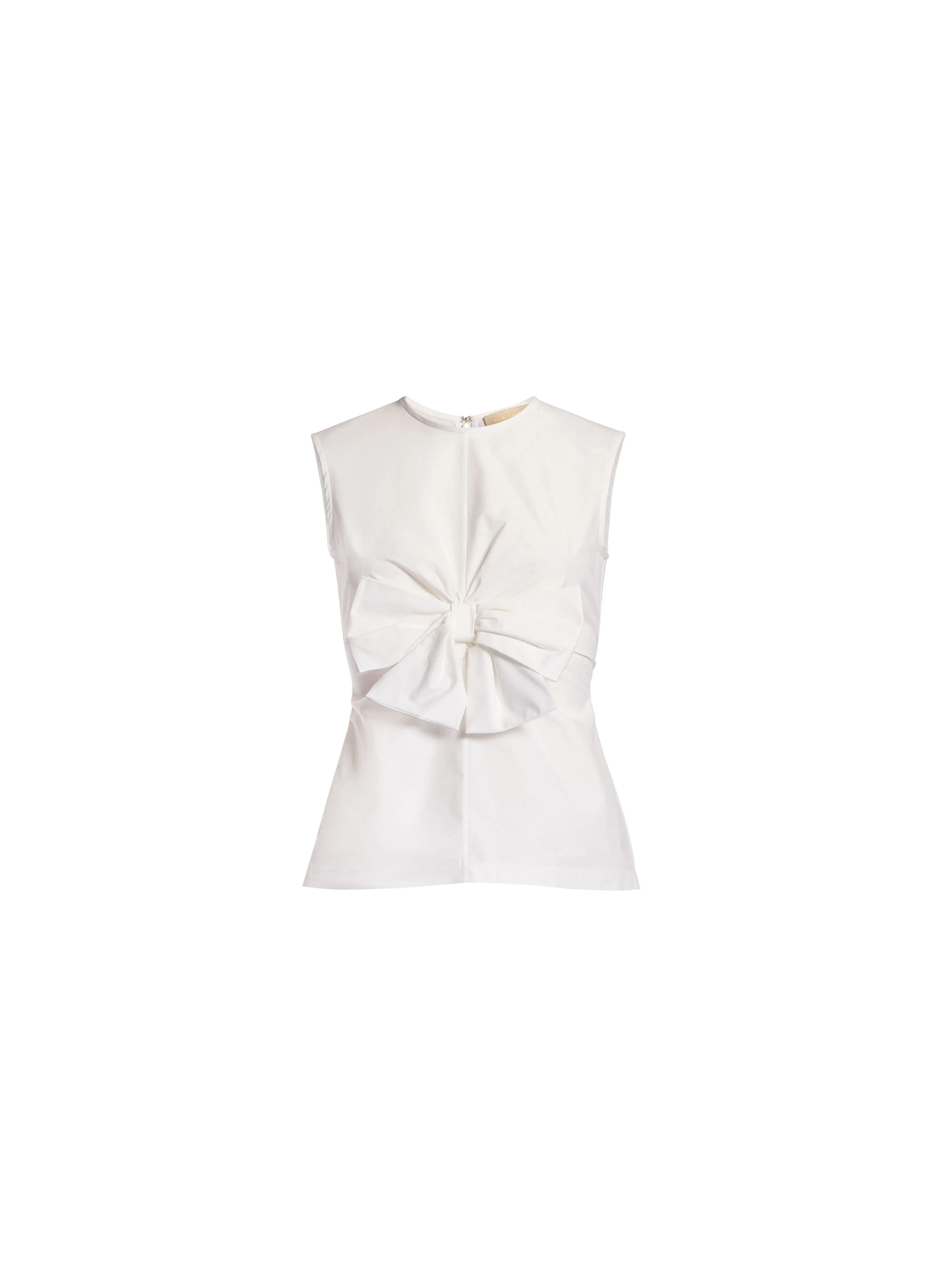 Poplin Top with Bow Detail